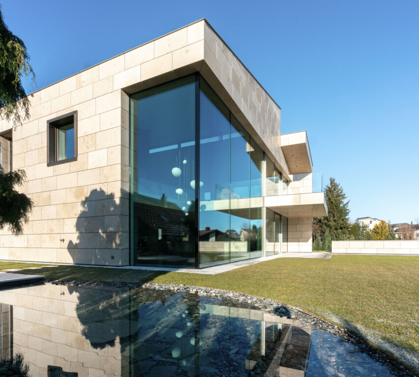 Air Lux Referenz Lofthaus Am Sihlsee Aussenansicht Eckverglasung