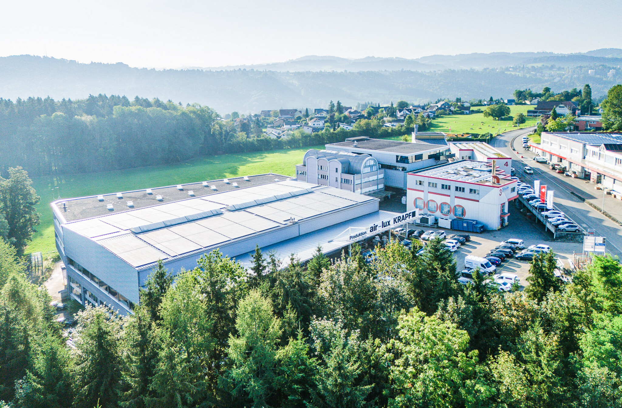 Krapf AG Luftaufnahme Gebäude