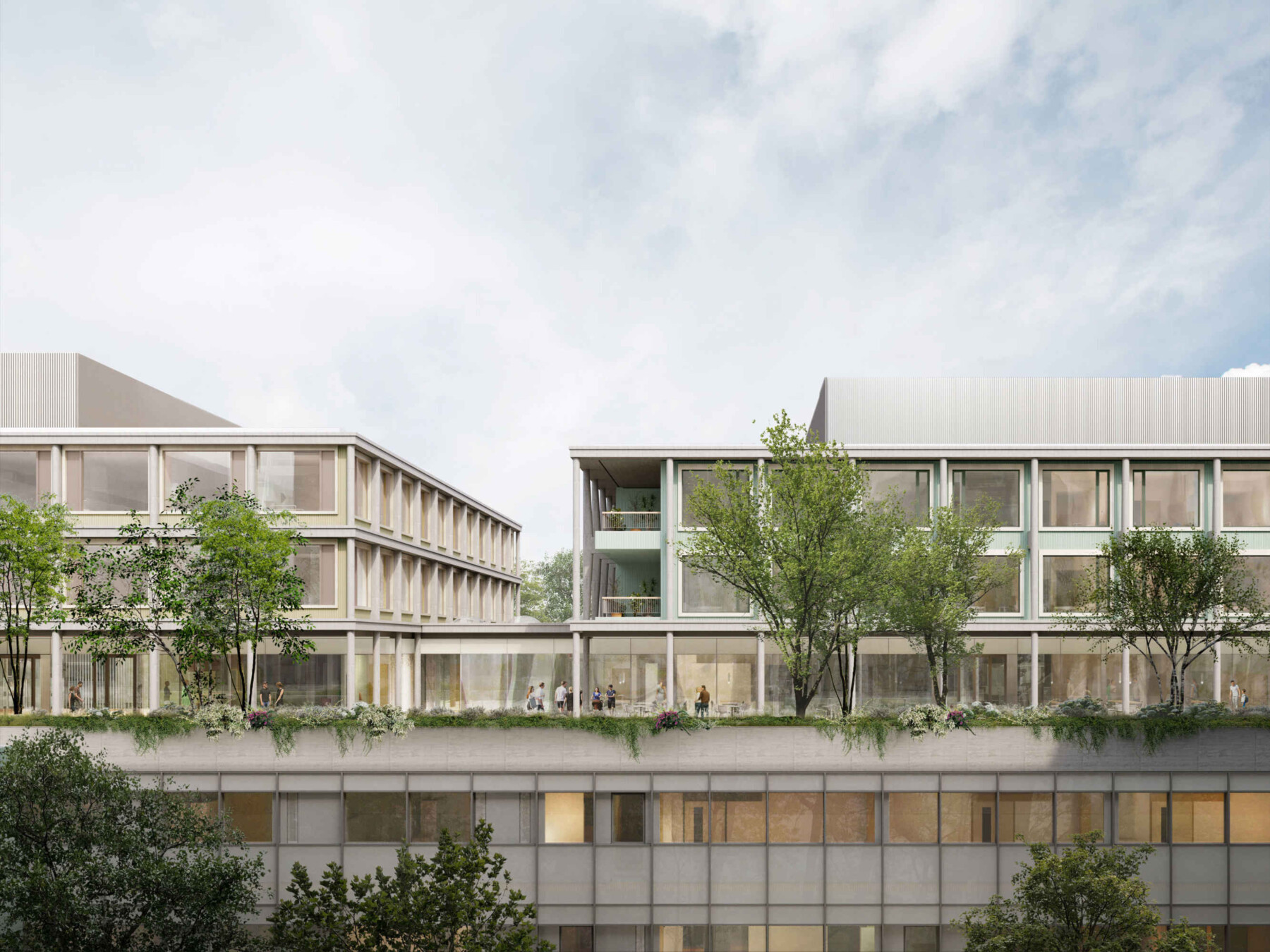 Krapf AG Referenz Objekt In Arbeit LUKS Nordfassade Rendering