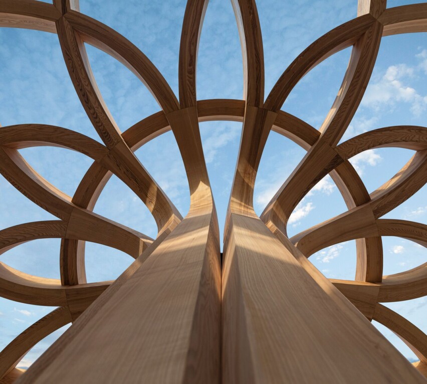 Krapf Referenz Holzskulptur Sunflower New Delhi (1)